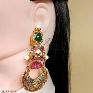 ANTIQUE EMERALD EARRINGS