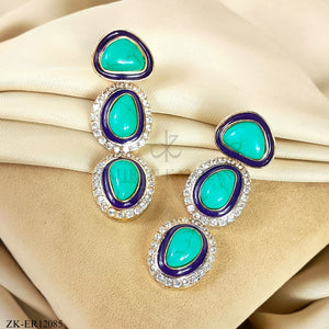 FEROZA SILVER EARRINGS