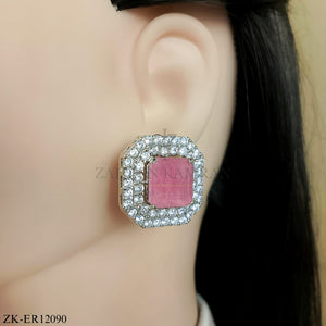 PINK ZIRCONIA EARRINGS