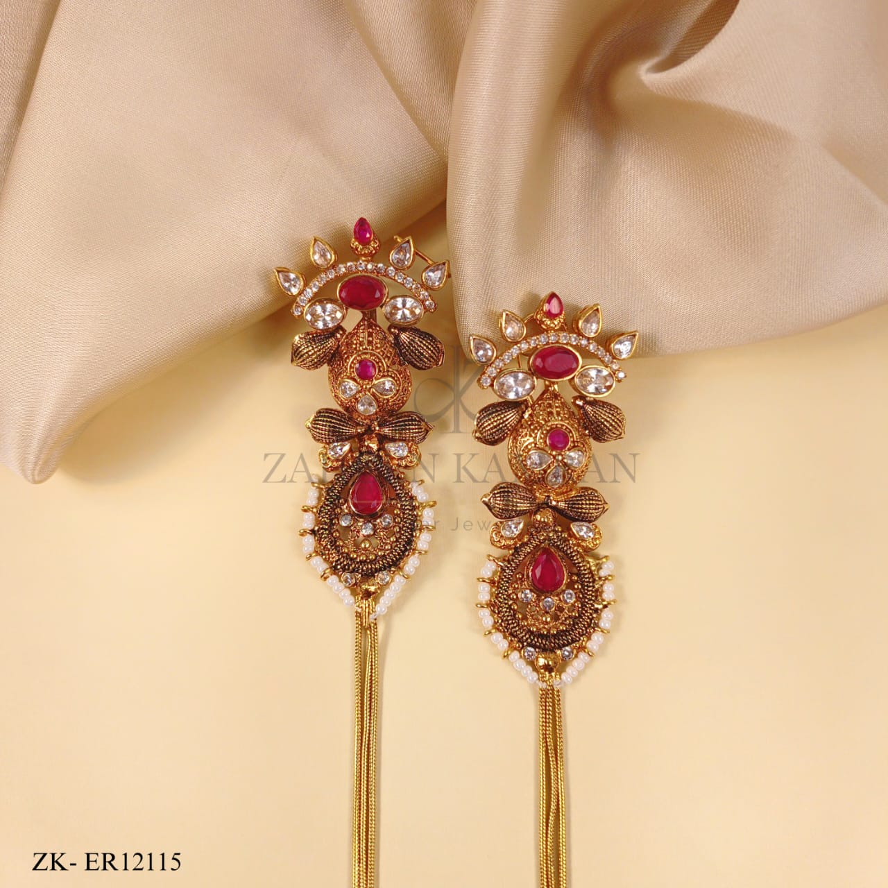 RUBY CHAIN EARRINGS