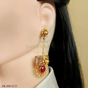 RUBY HANGING EARRINGS