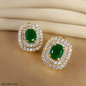 EMERALD SQUARE EARRINGS