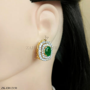 EMERALD SQUARE EARRINGS