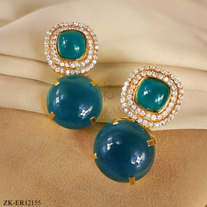 TEAL STONE EARRINGS