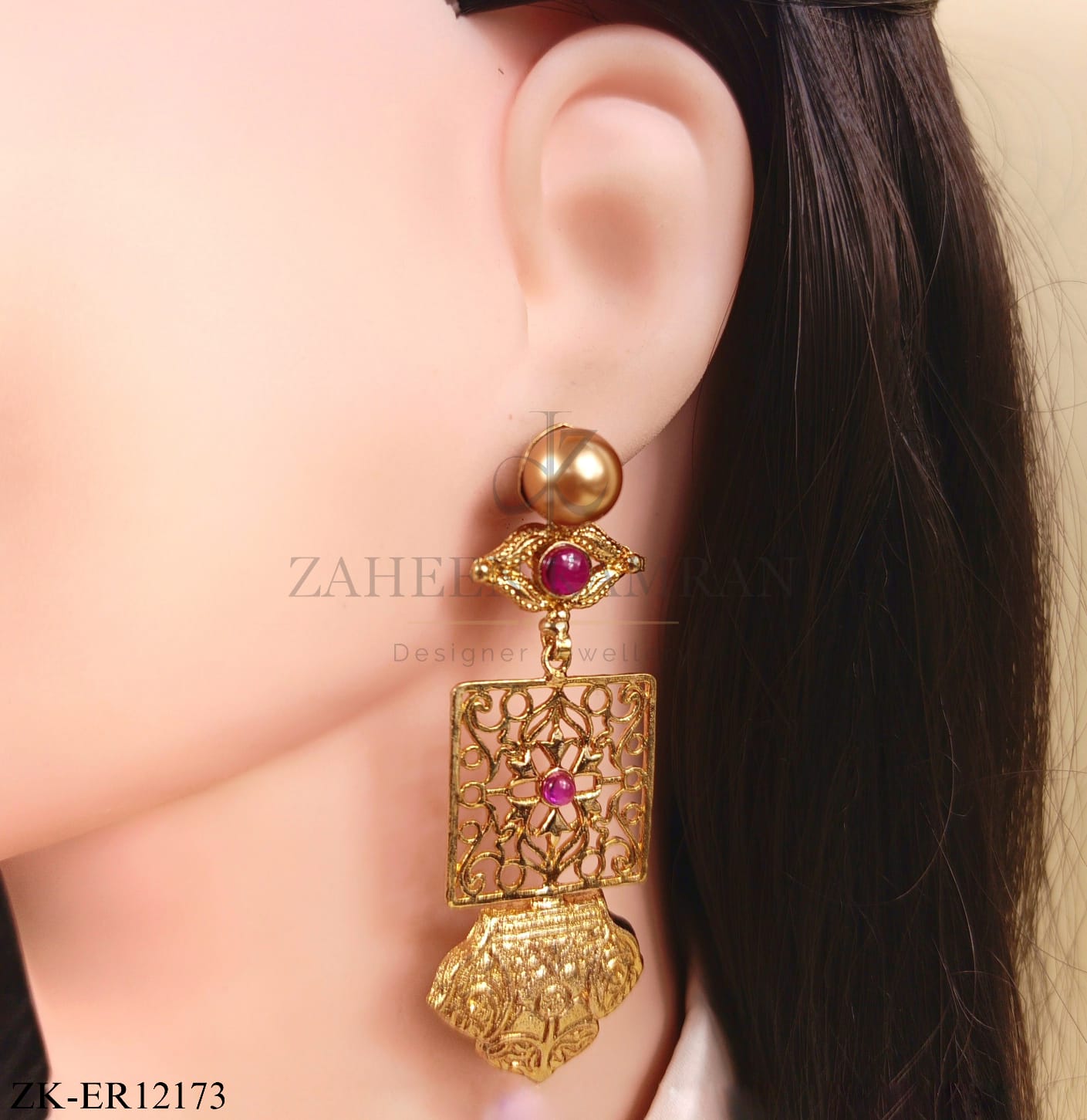 PINK ZIRCONIA EARRINGS