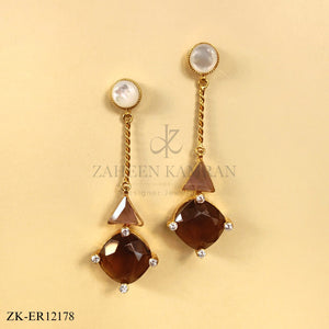 COFFEE STONE EARRINGS