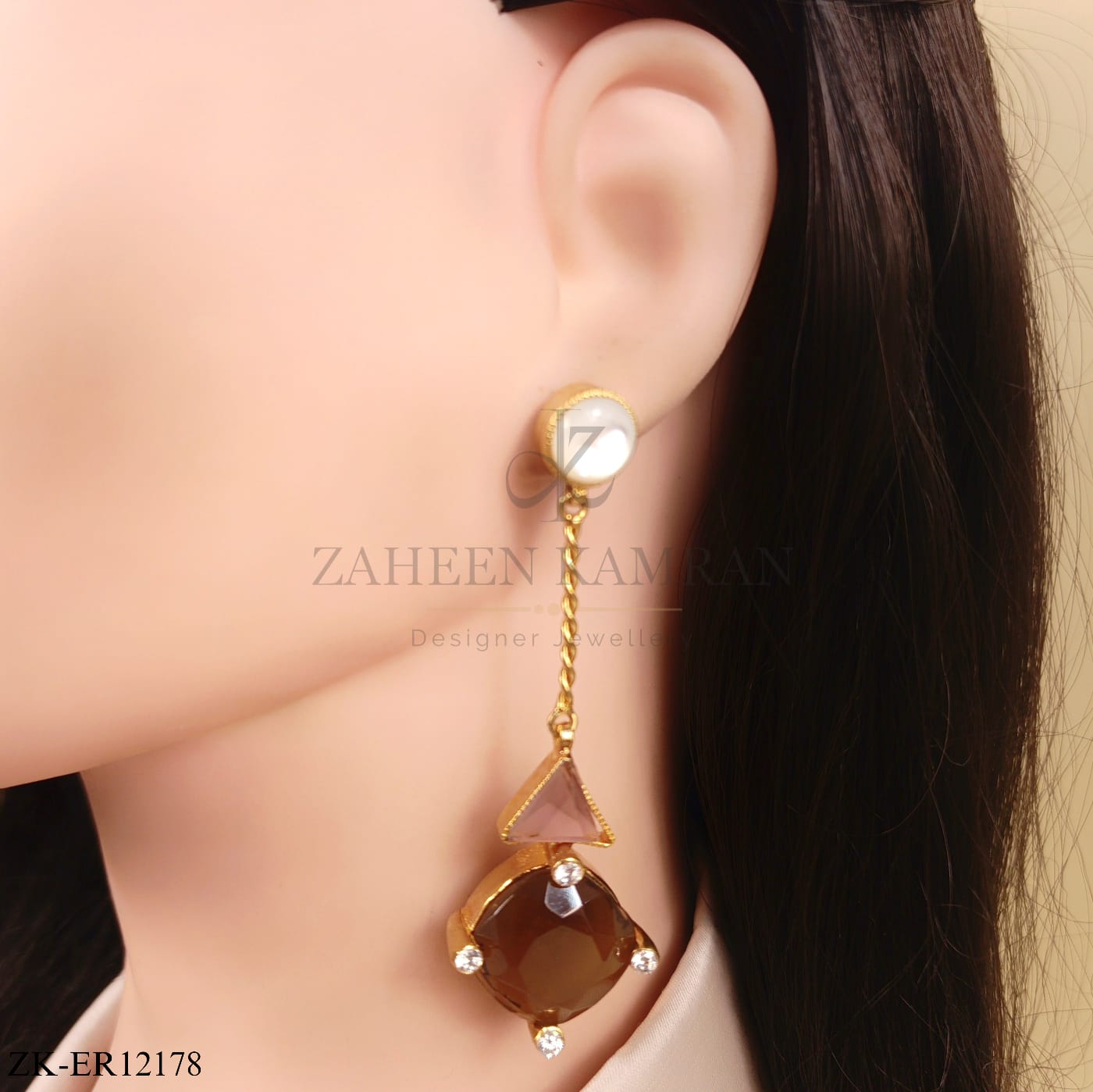 COFFEE STONE EARRINGS