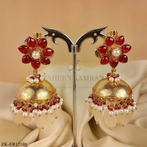 RUBY FLORAL EARRINGS
