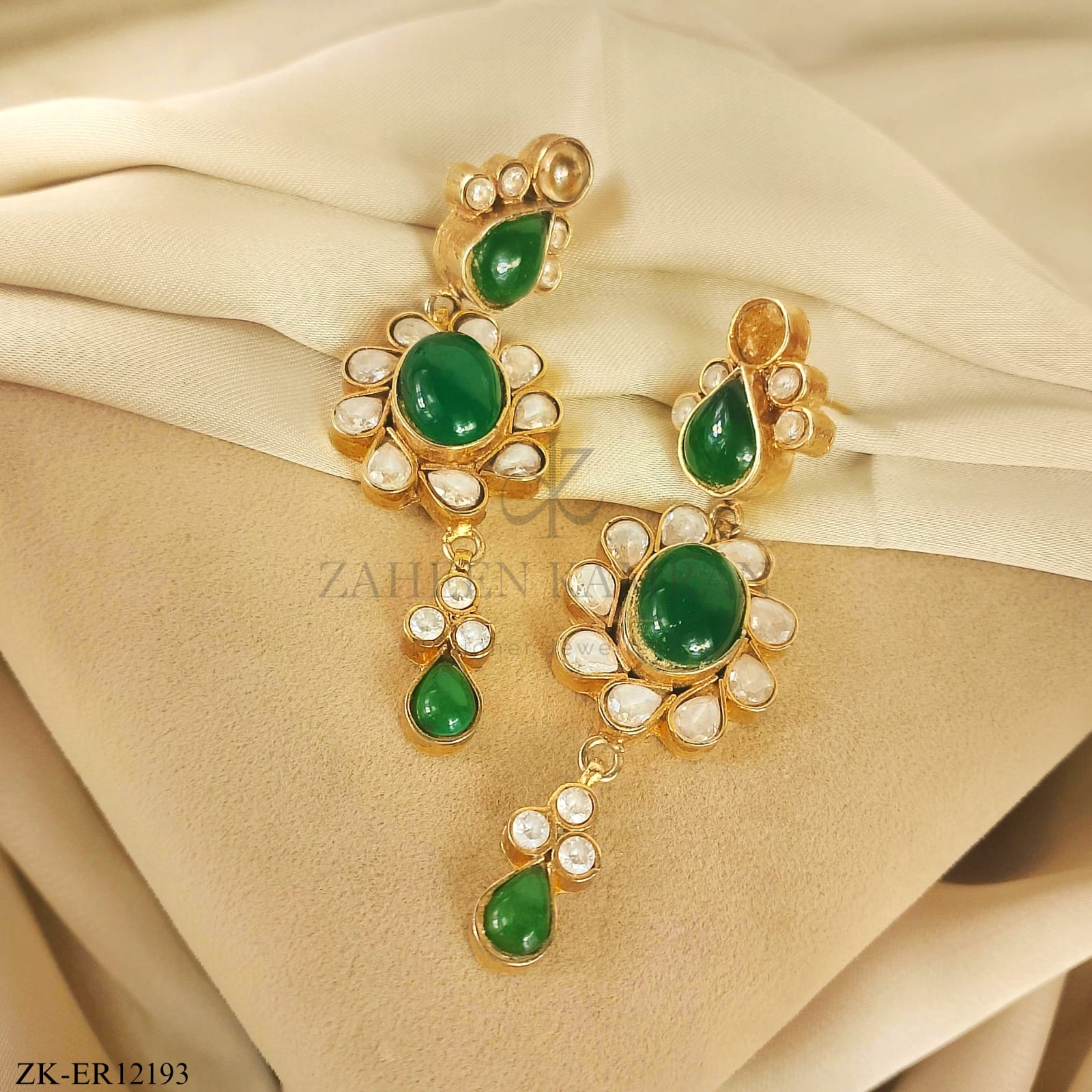 FLORA EMERALD EARRINGS