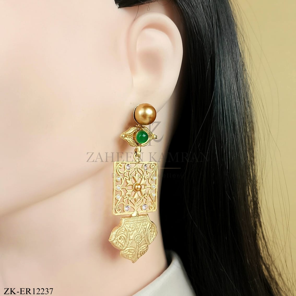ANTIQUE EMERALD EARRINGS
