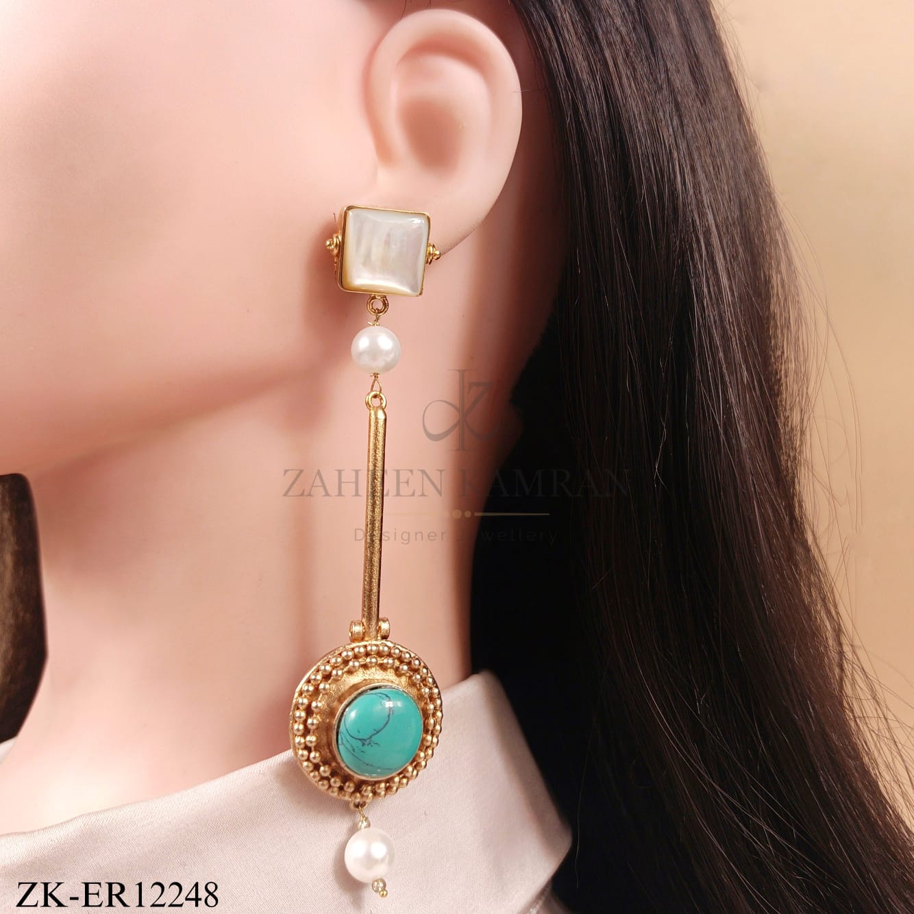 WHITE OPAL EARRINGS