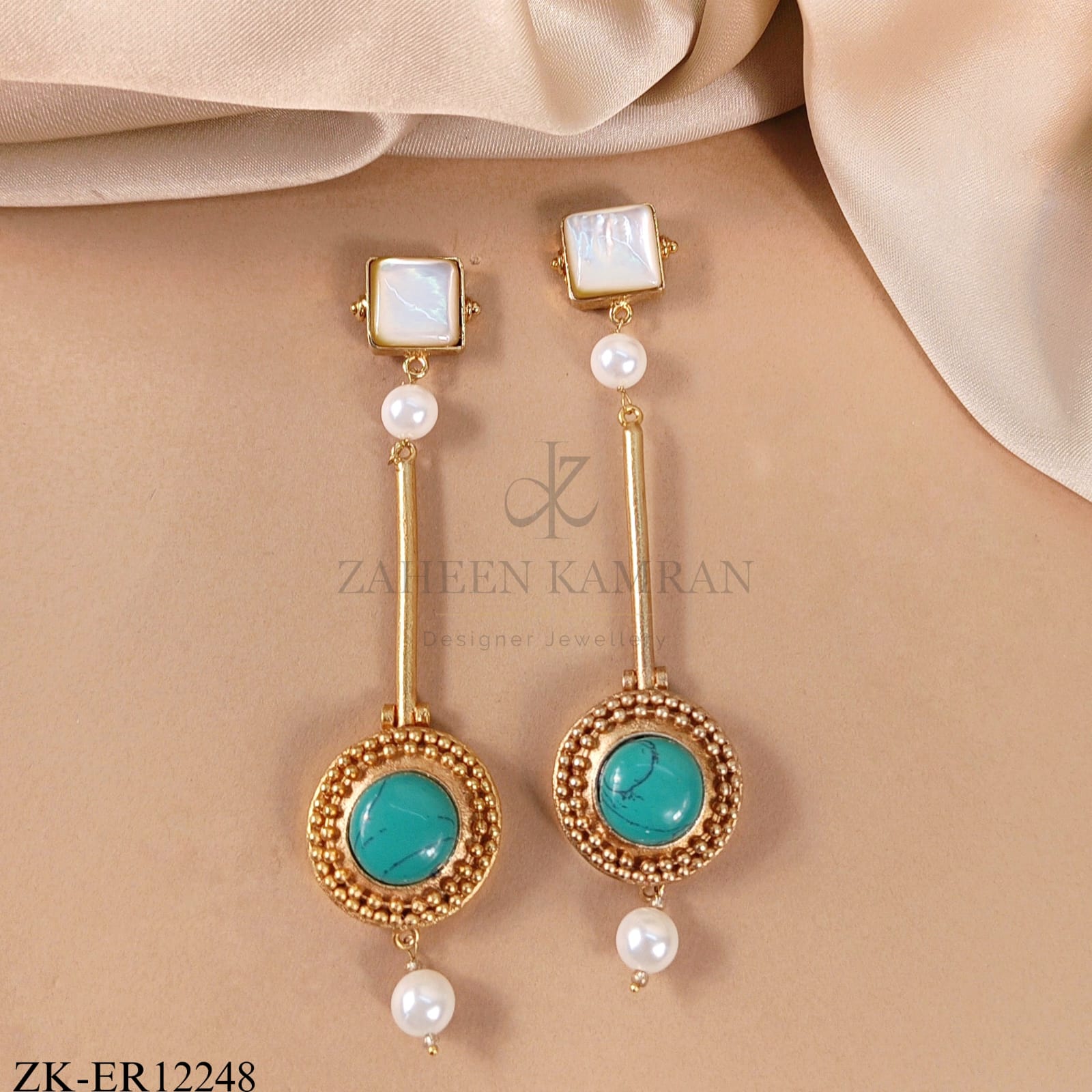WHITE OPAL EARRINGS