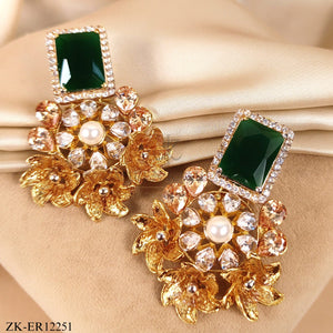 EMERALD SQUARE EARRINGS