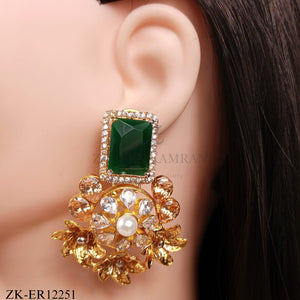 EMERALD SQUARE EARRINGS
