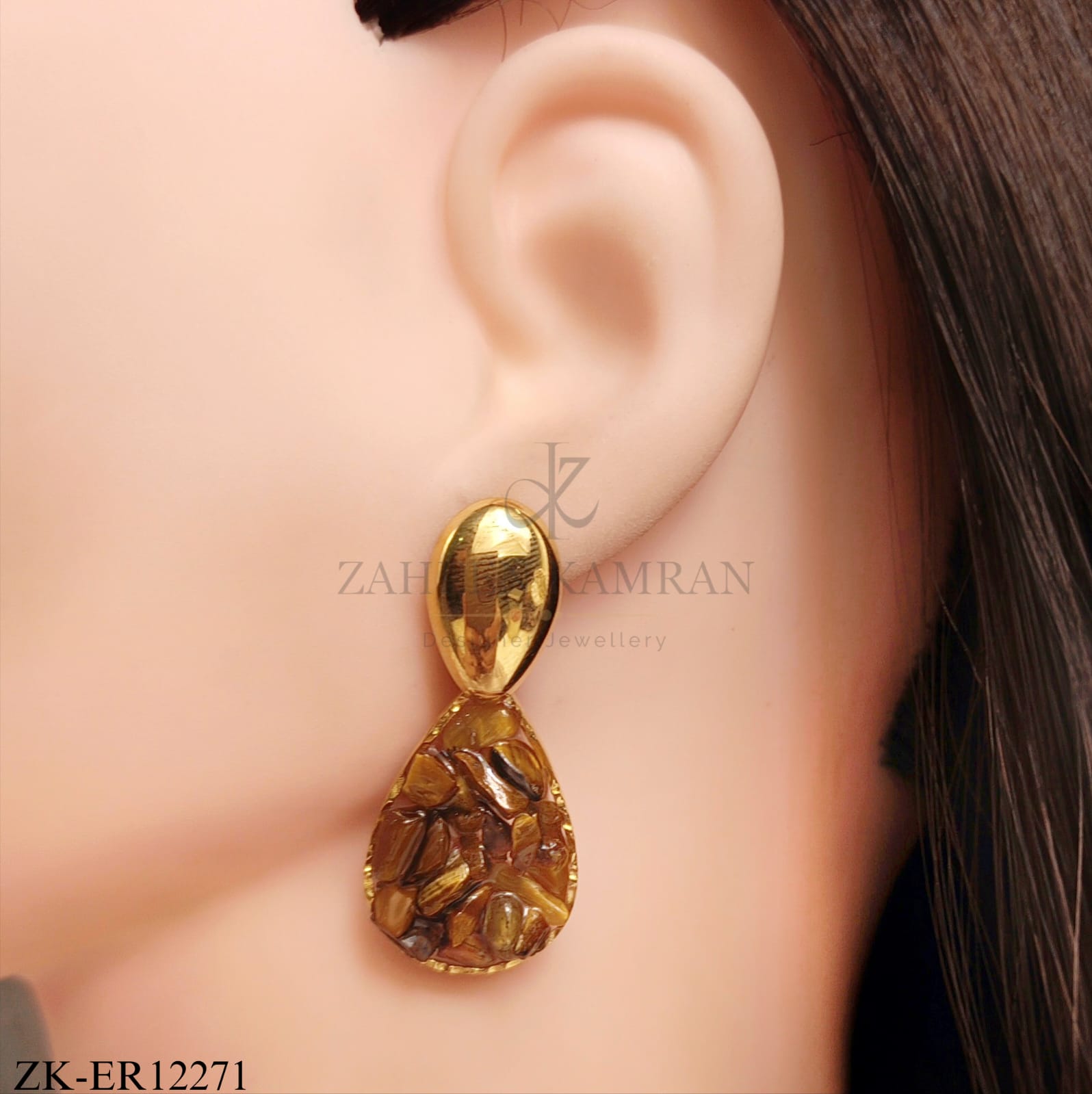 COFFEE STONES EARRINGS