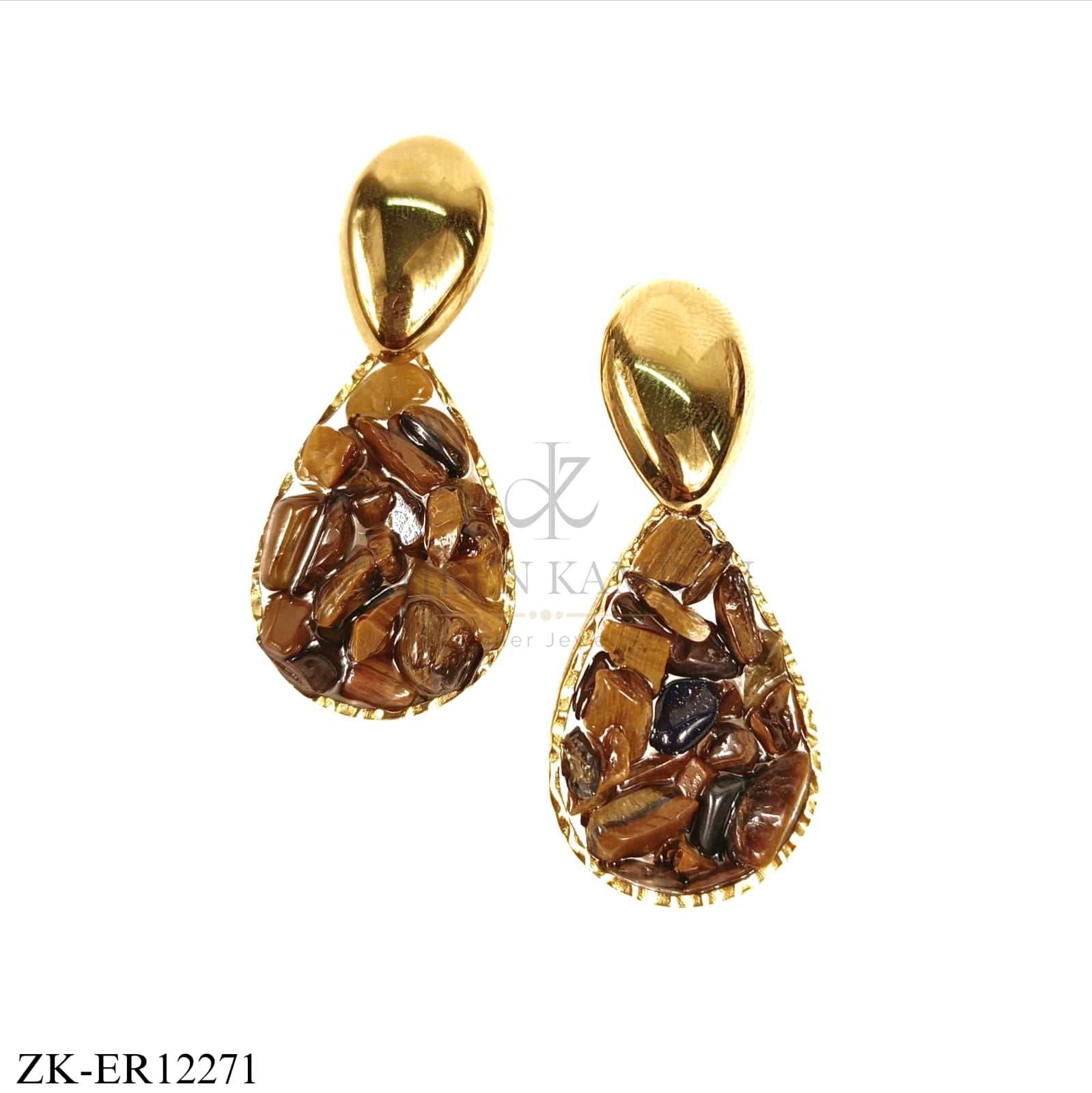 COFFEE STONES EARRINGS