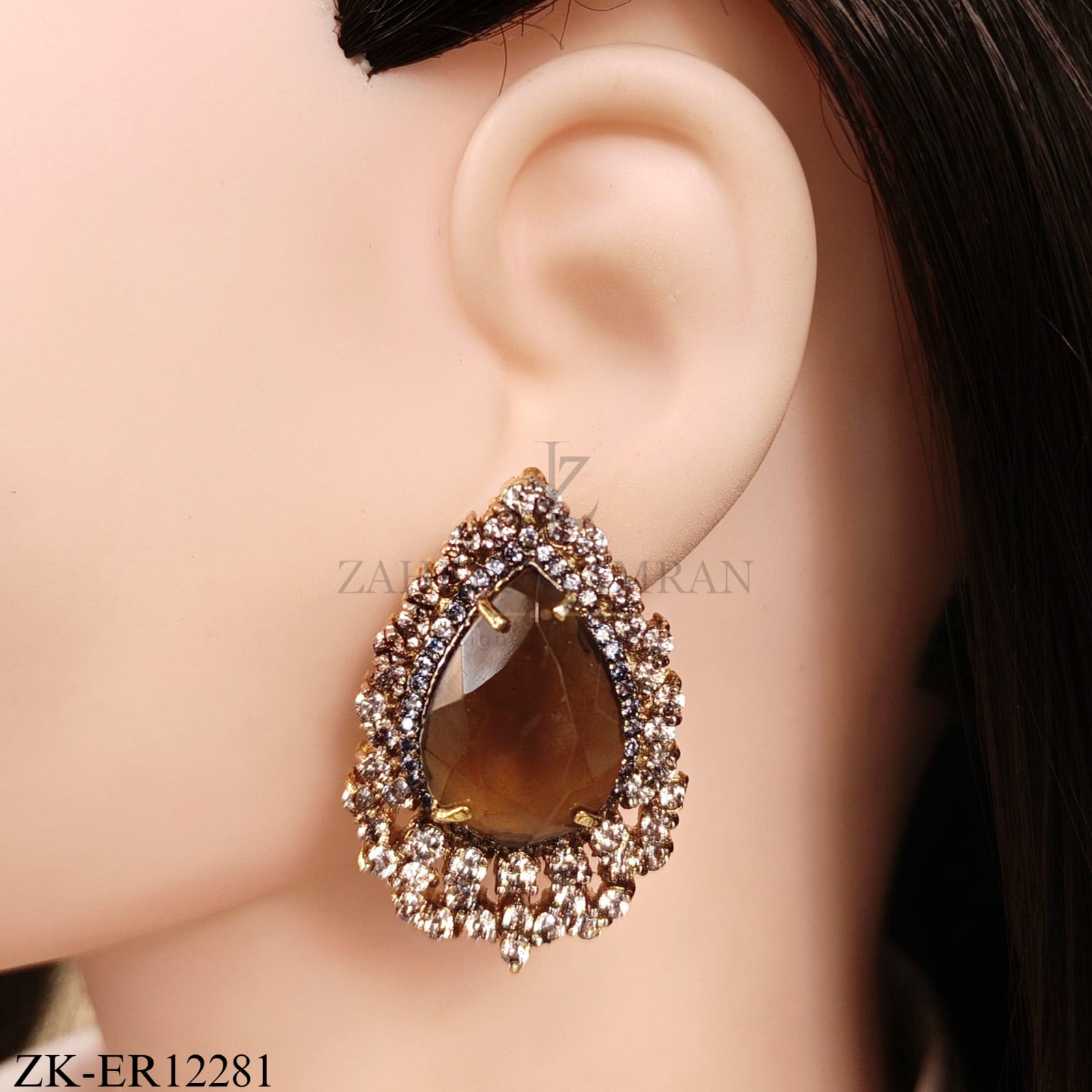 COFFEE STONE EARRINGS