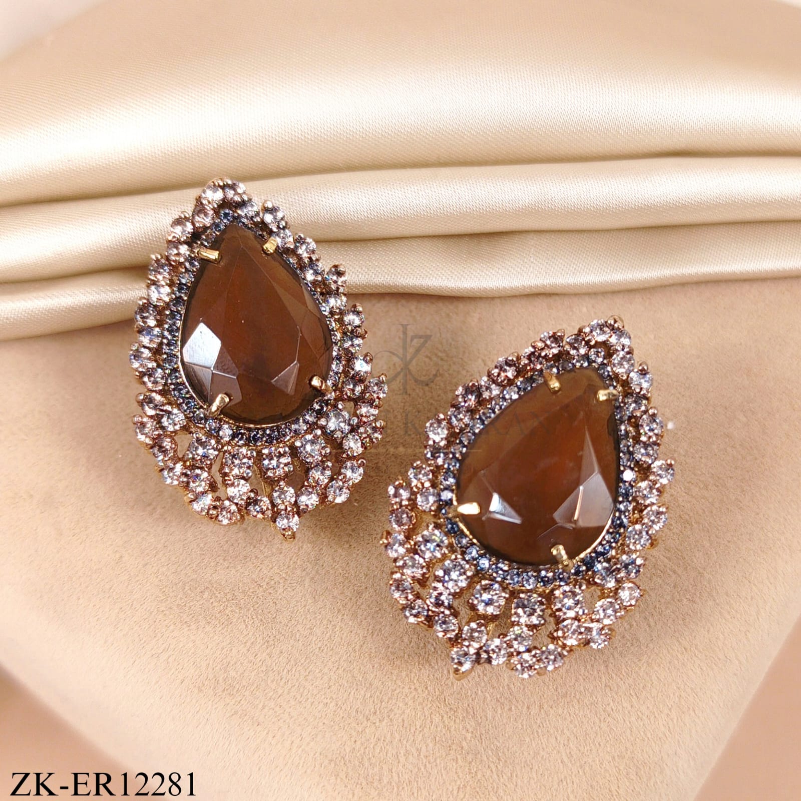 COFFEE STONE EARRINGS