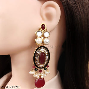 RUBY KUNDAN EARRINGS
