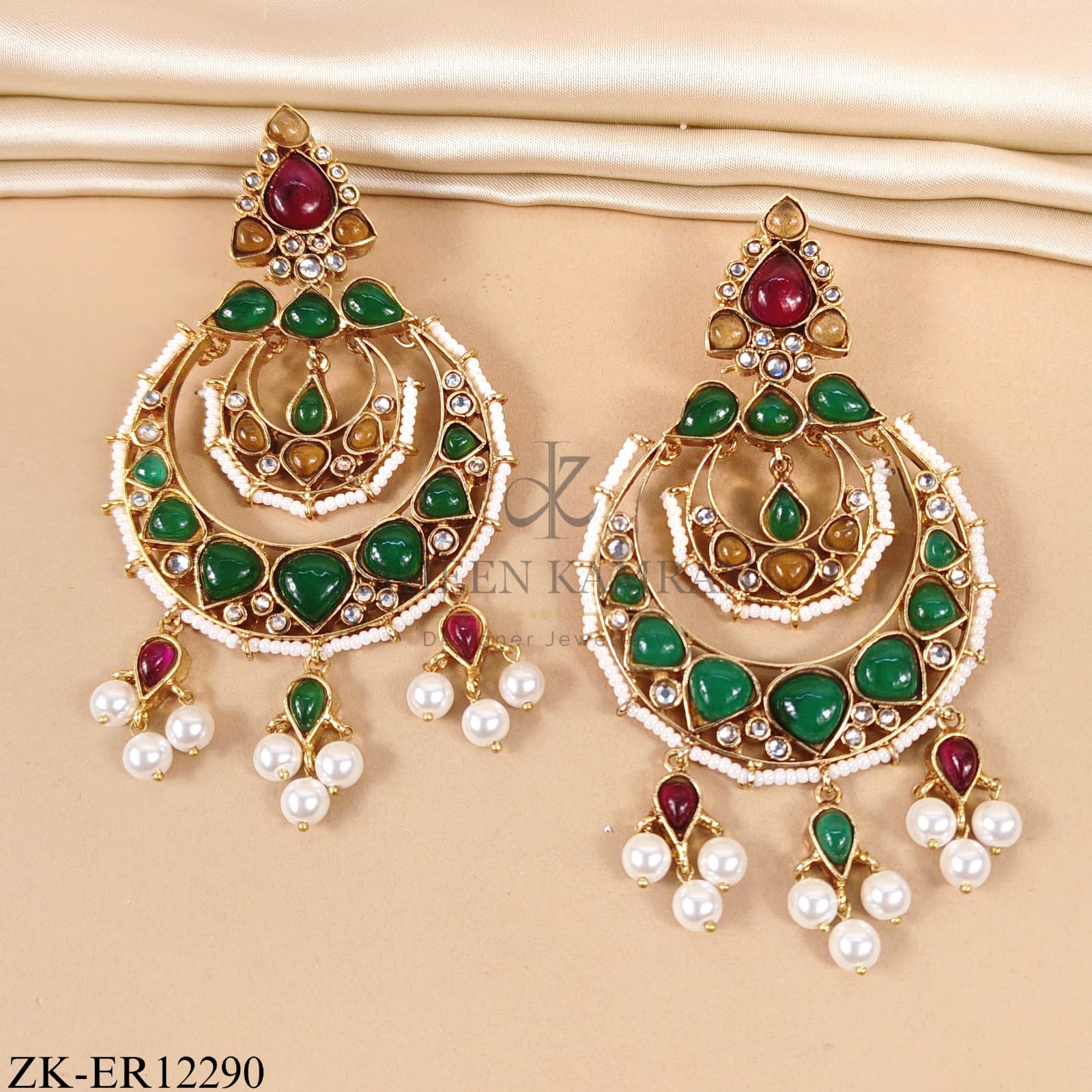 RUBY EMERALD EARRINGS
