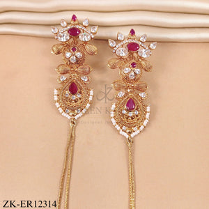 PINK CHAIN EARRINGS