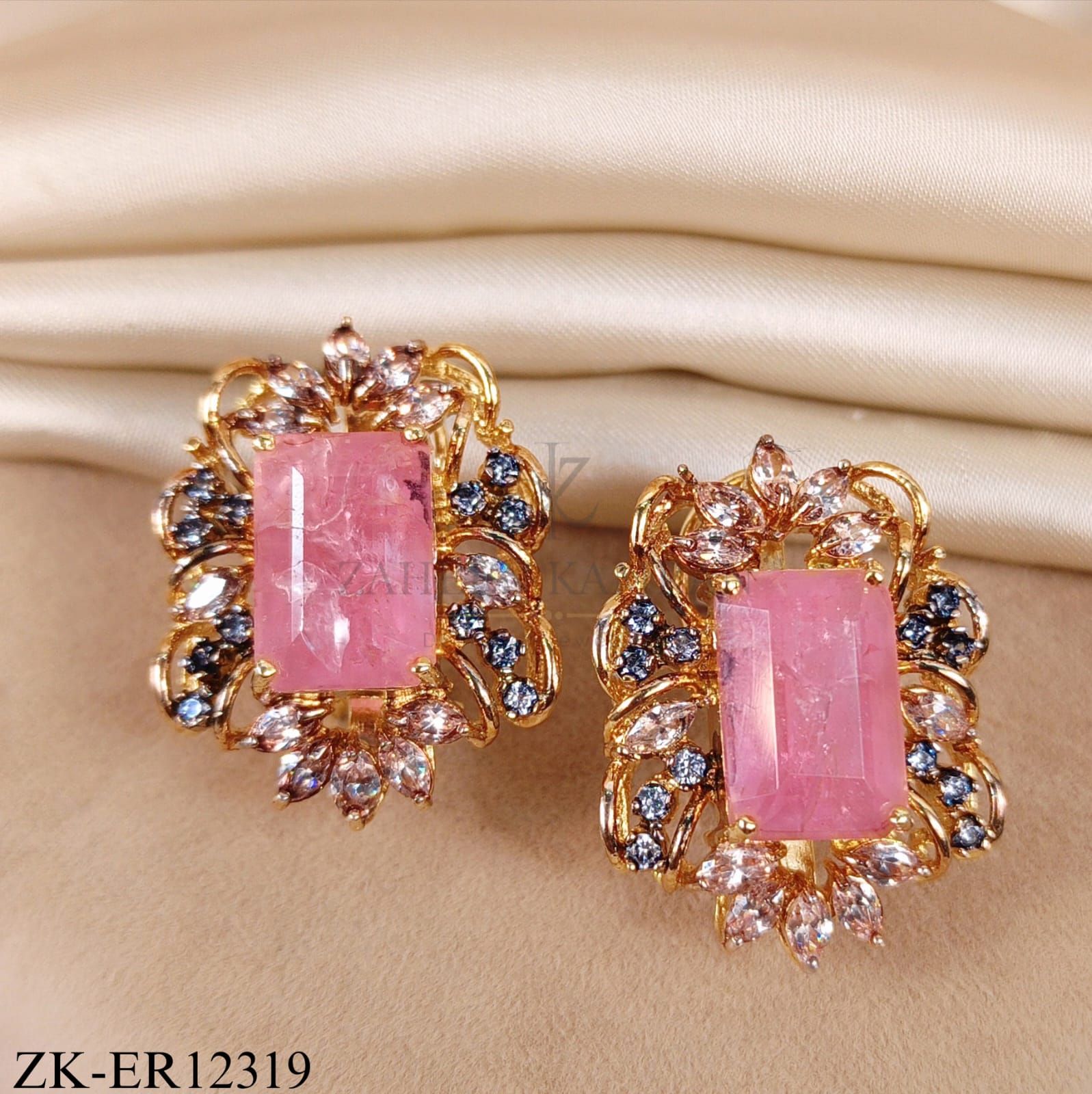 PINK ZIRCONIA EARRINGS