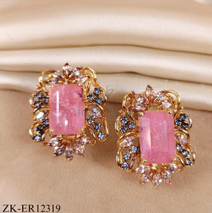 PINK ZIRCONIA EARRINGS