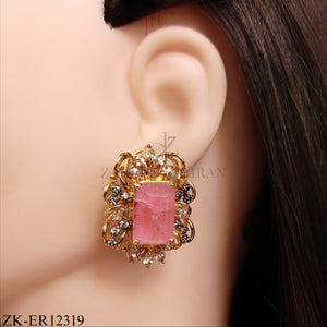 PINK ZIRCONIA EARRINGS