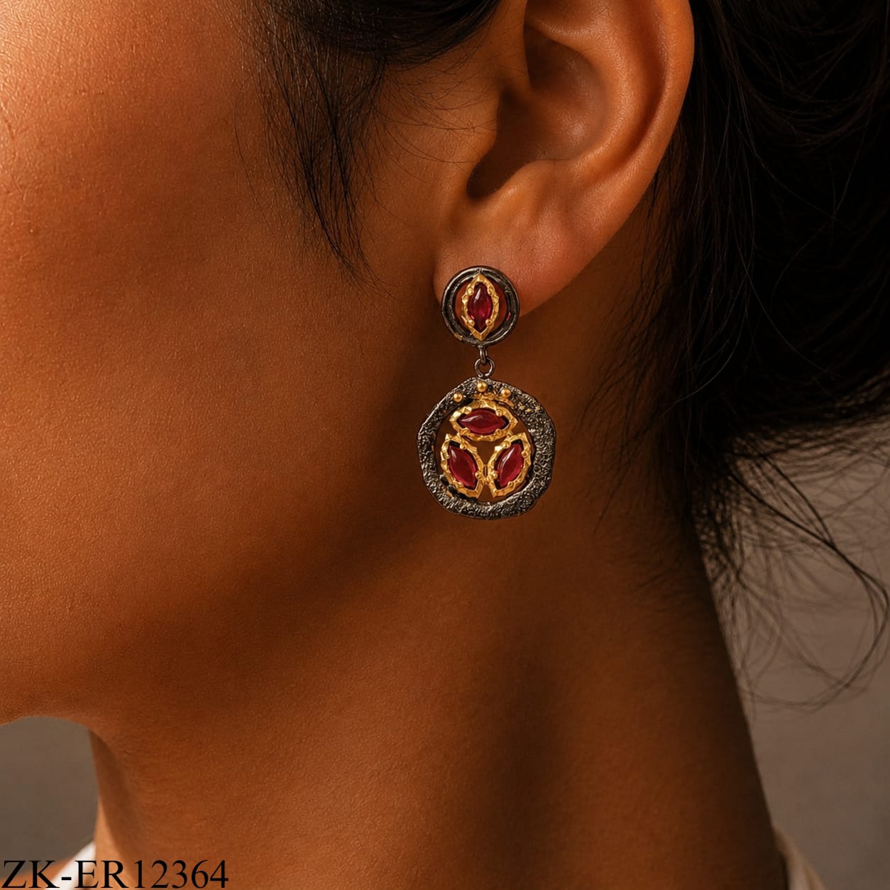 925 RUBY EARRINGS