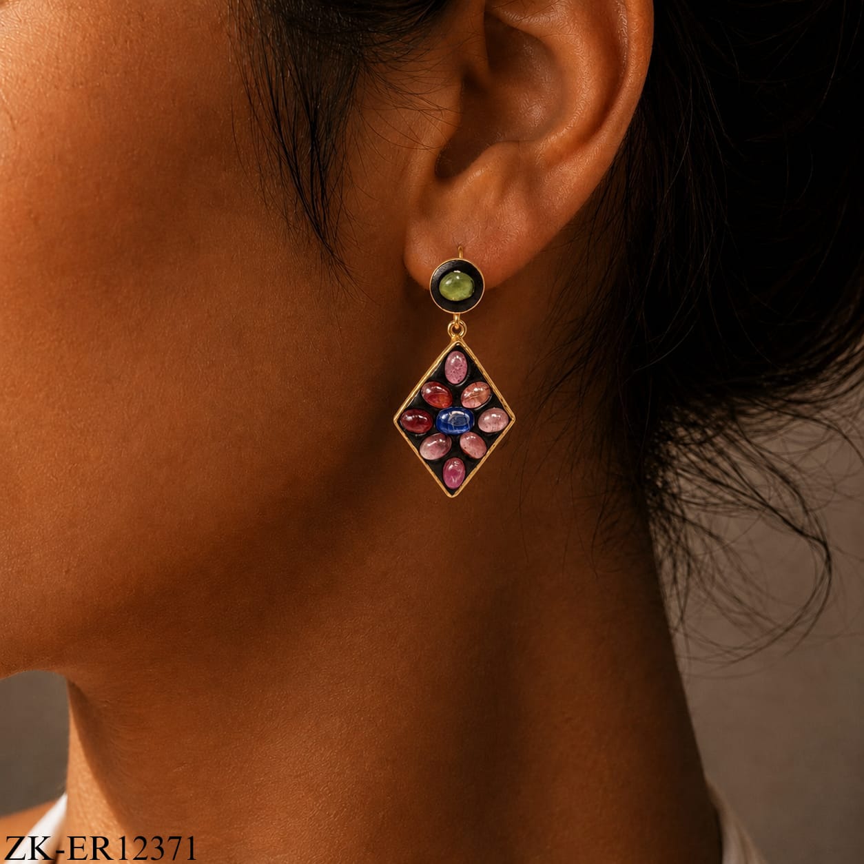925 MULTI STONES EARRINGS
