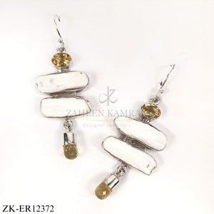 925 WHITE OPALS EARRINGS