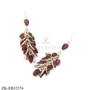 925 LEAF CLUSTER EARRINGS