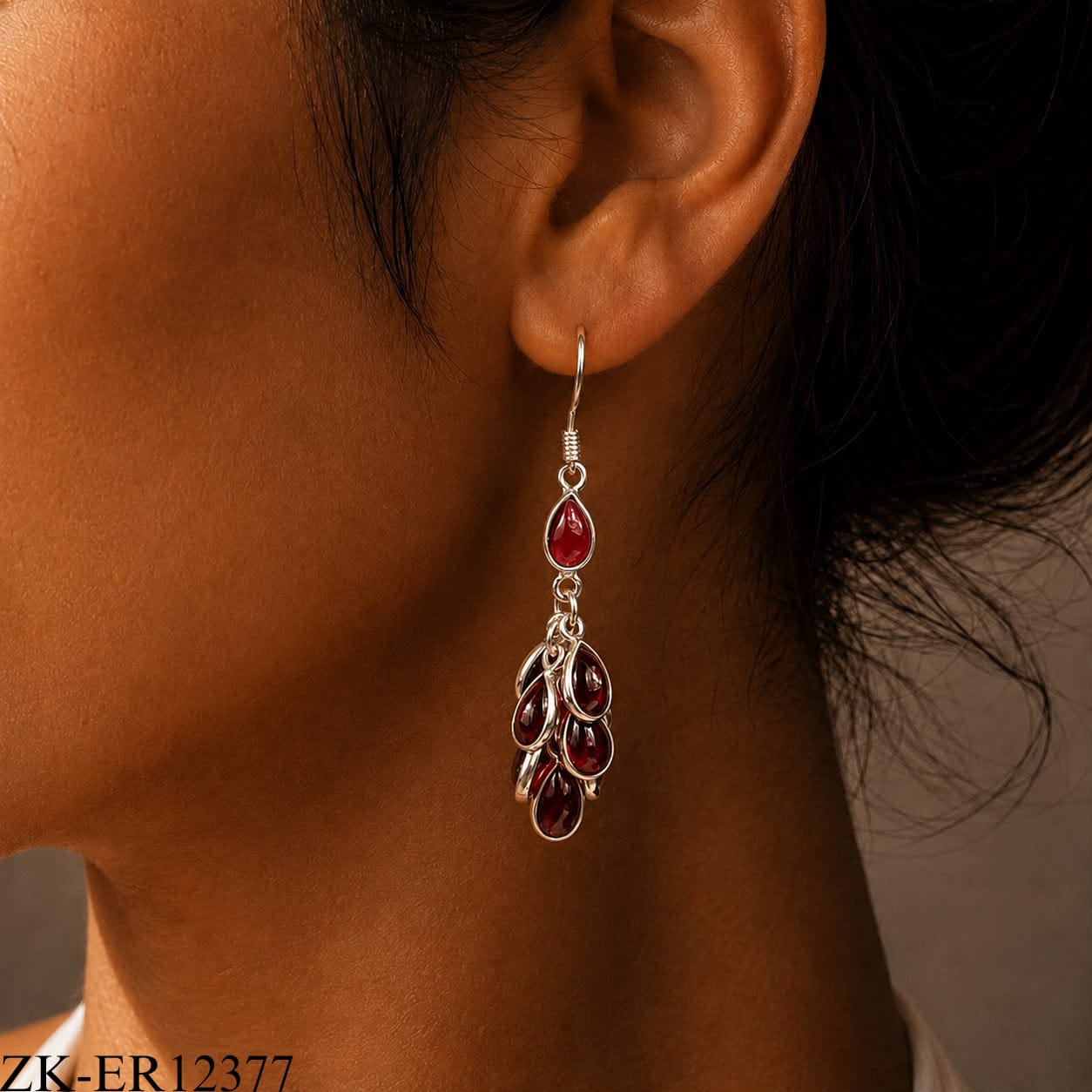 925 FLORA CLUSTER EARRINGS