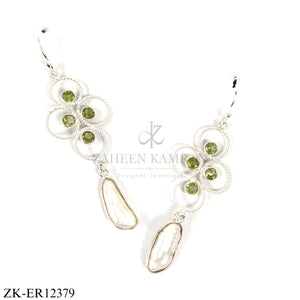 925 CIRCULAR MOTIF EARRINGS