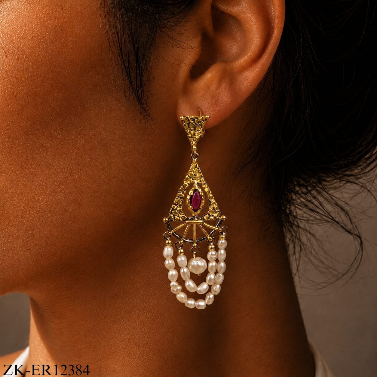 925 PEARLS BEAD EARRINGS