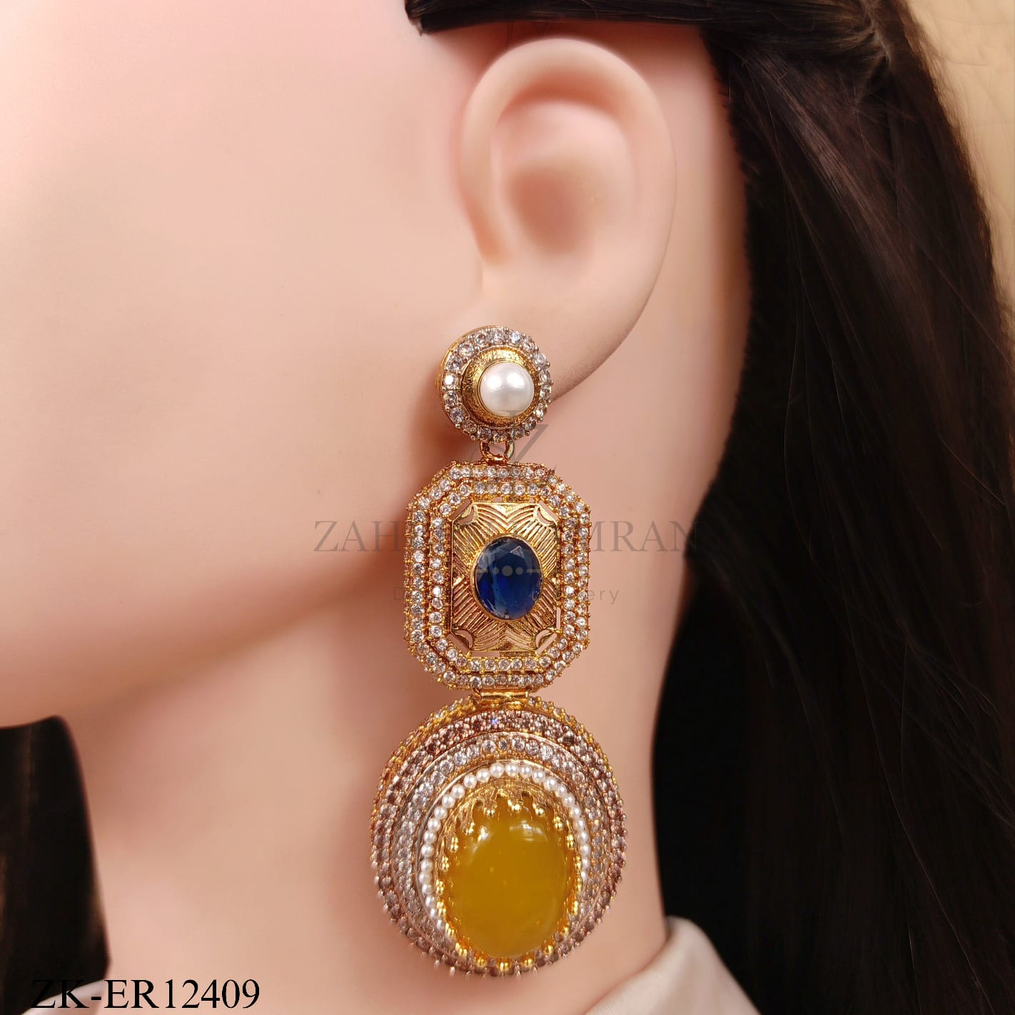 YELLOW GEM EARRINGS