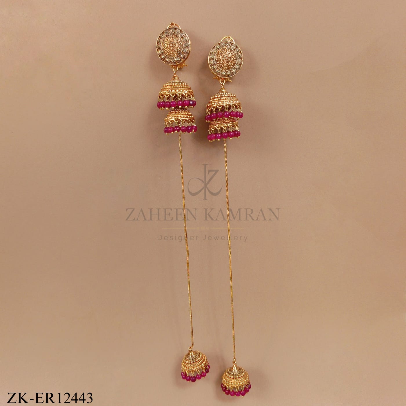 PINK ZIRCONIA EARRINGS