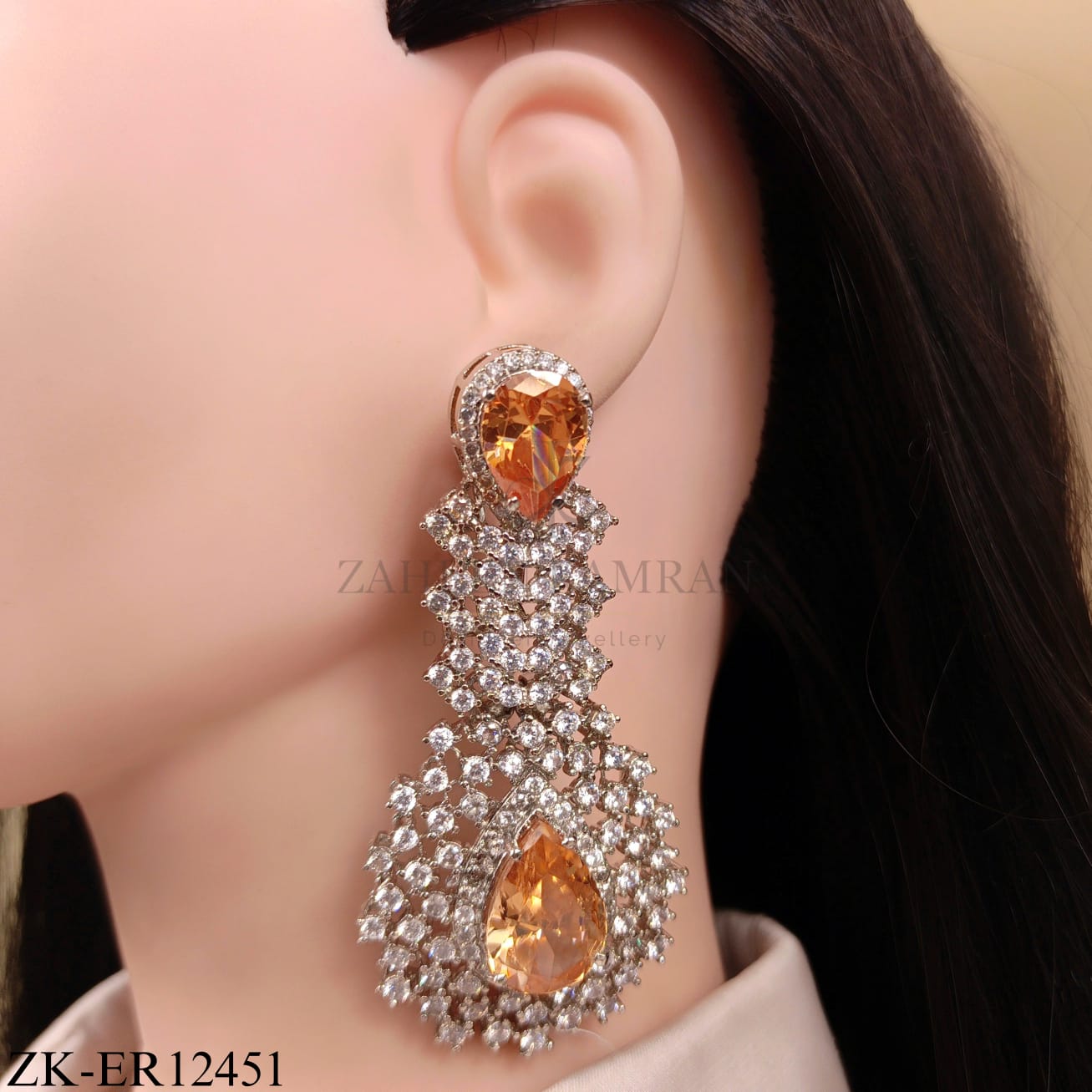CITRINE SILVER EARRINGS