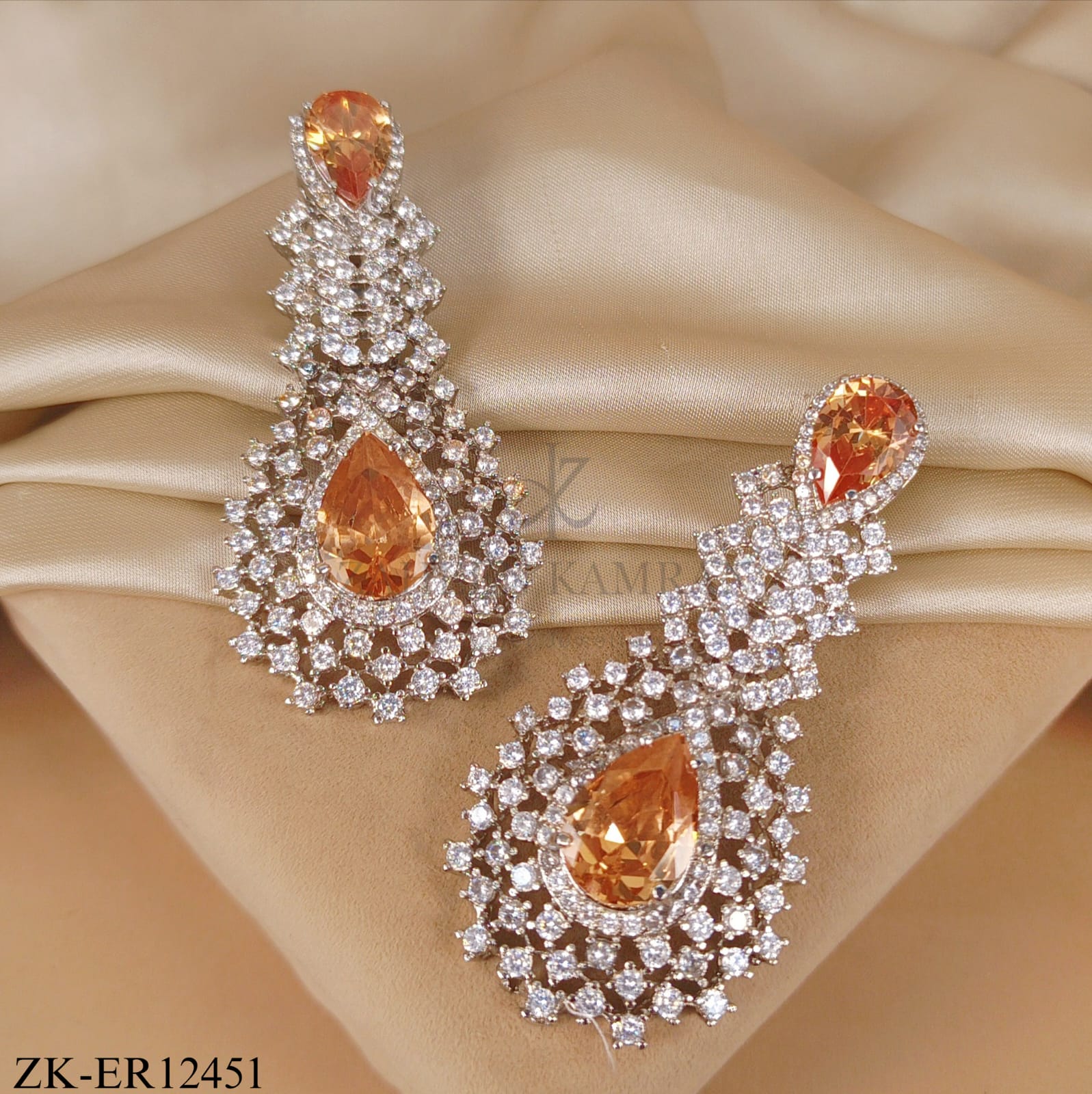 CITRINE SILVER EARRINGS