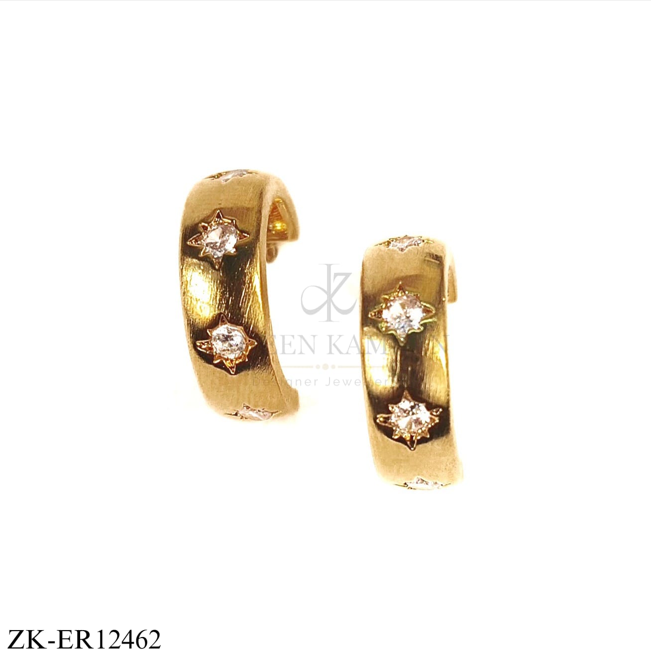 GOLDEN STAR ZIRCONS STUDDED EARRINGS