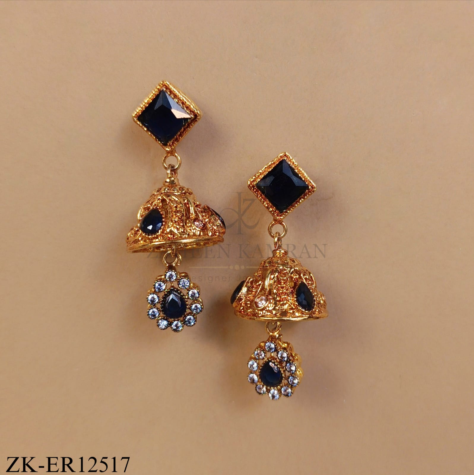SAPPHIRE TIERED DROP EARRINGS