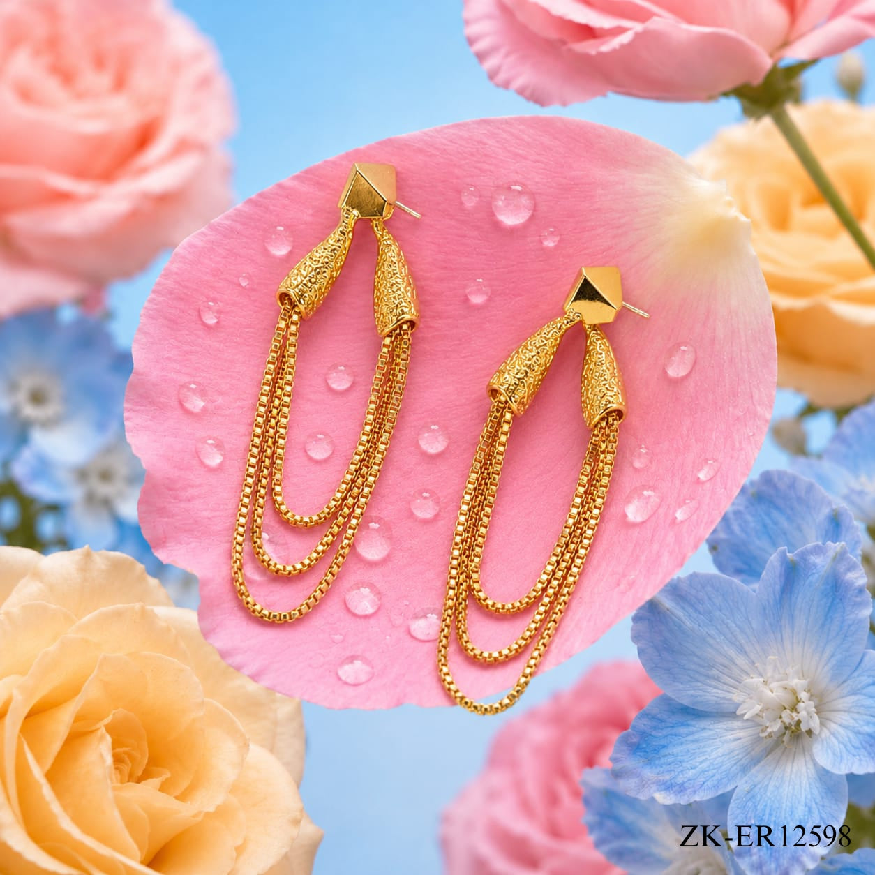 GOLD CHAIN HANGING EARRINGS