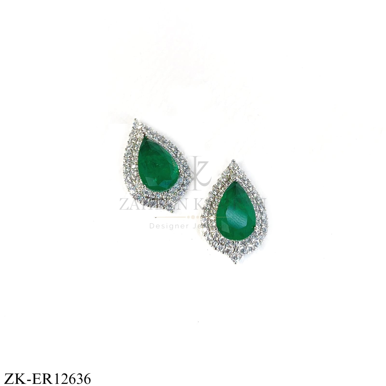 PEAR SHAPED EMERALD EARRINGS