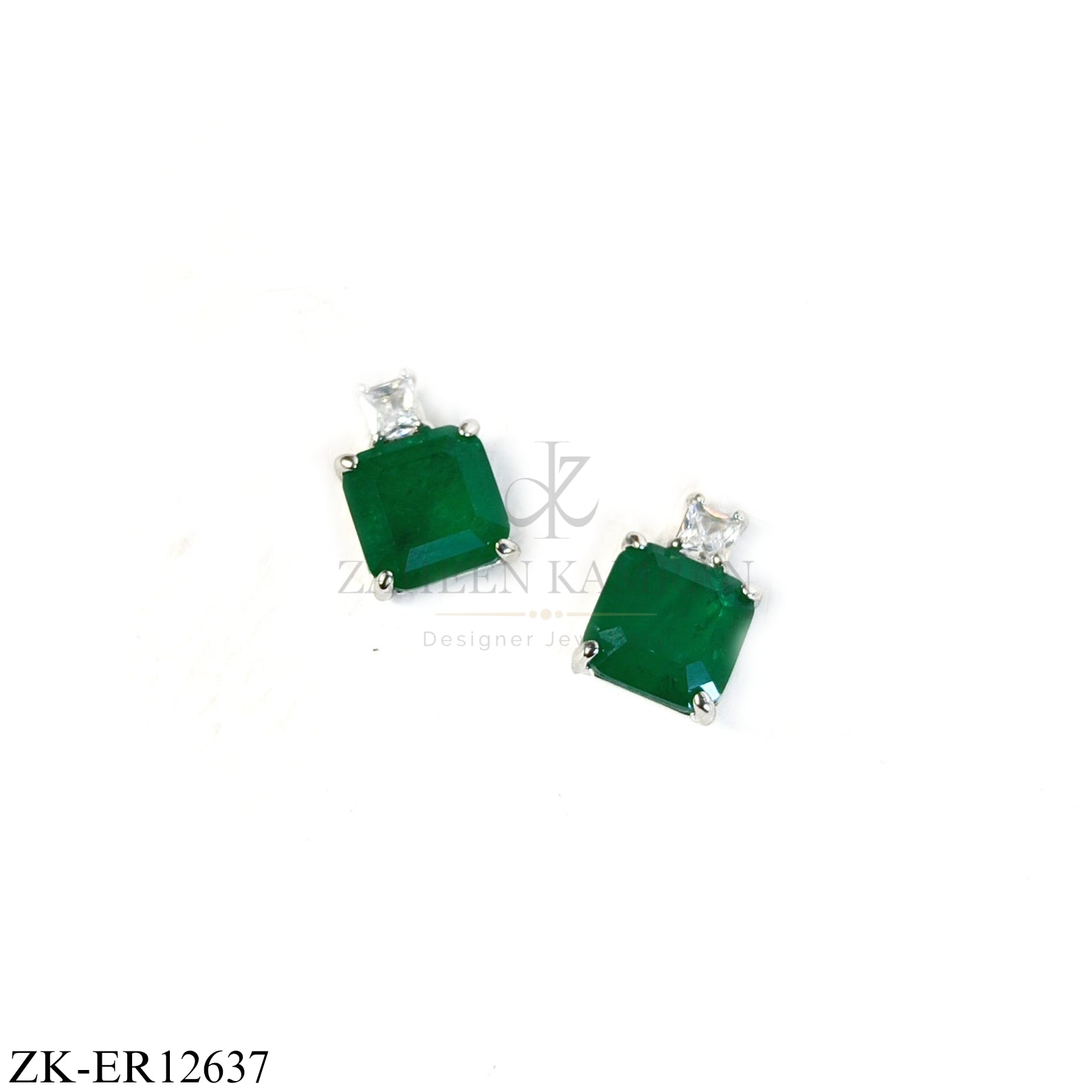 EMERALD SQUARE EARRINGS