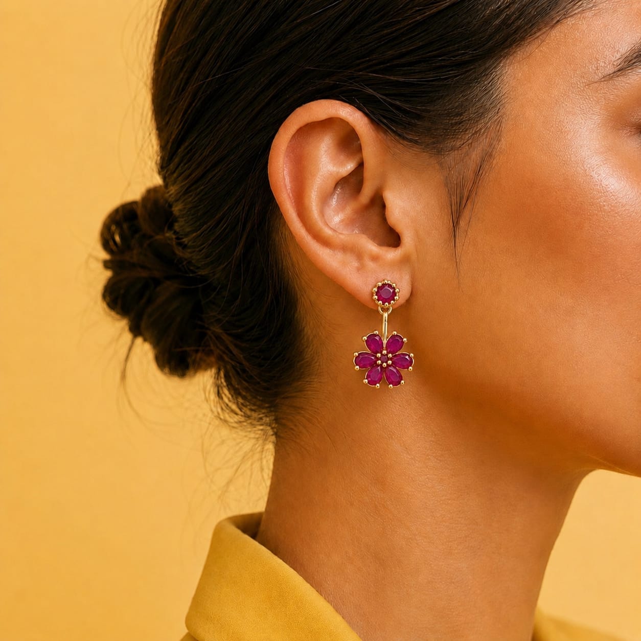 FLORENCE PINK ZIRCONIA EARRINGS