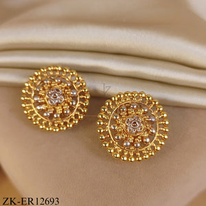 KUNDAN CHANDELIER EARRINGS WITH RUBY DROP