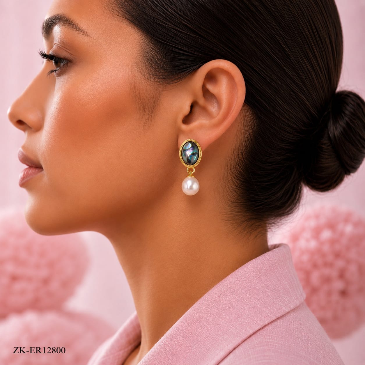 EMERALD PEARL DROP EARRINGS