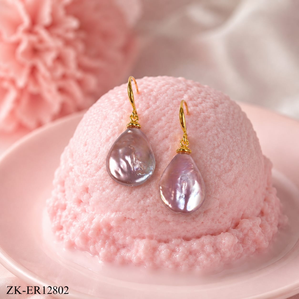 SOFT PINK DROP EARRINGS