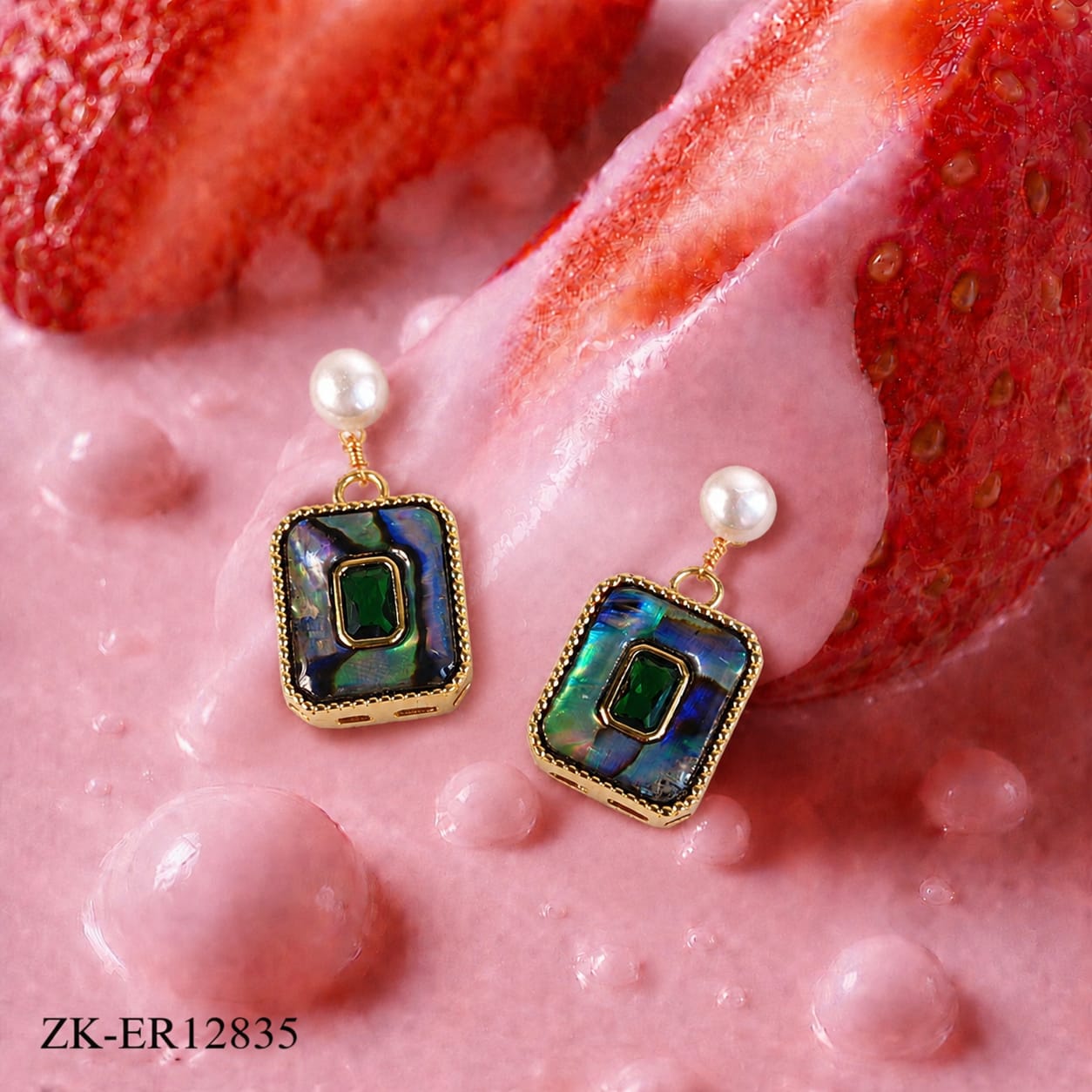 SQUARE MULTI MEENA EARRINGS