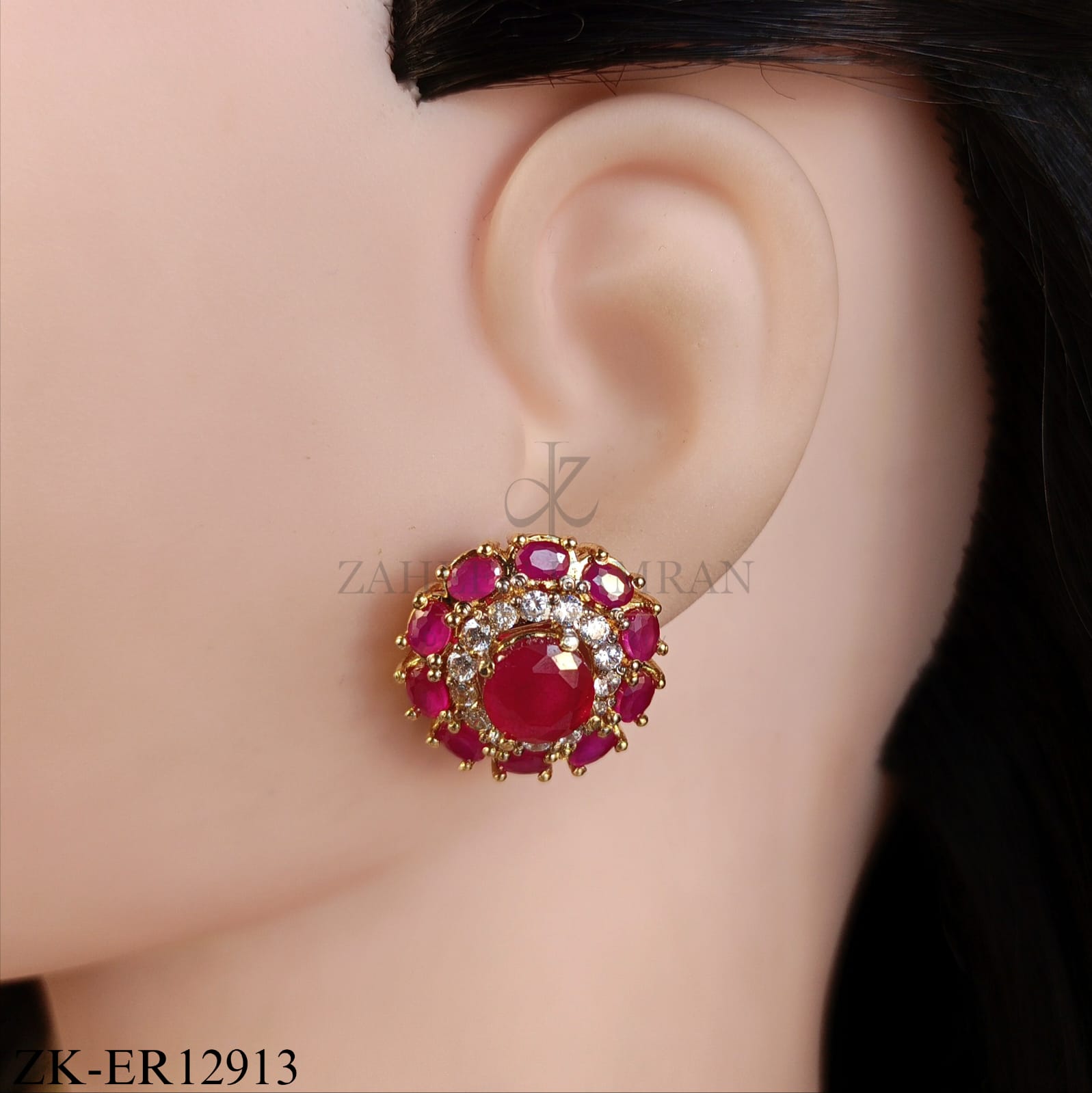 RUBY ZIRCONIAN EARRINGS